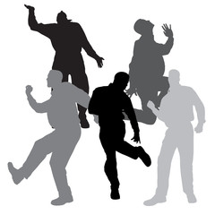Vector silhouette of dance.