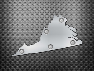 Virginia metal map
