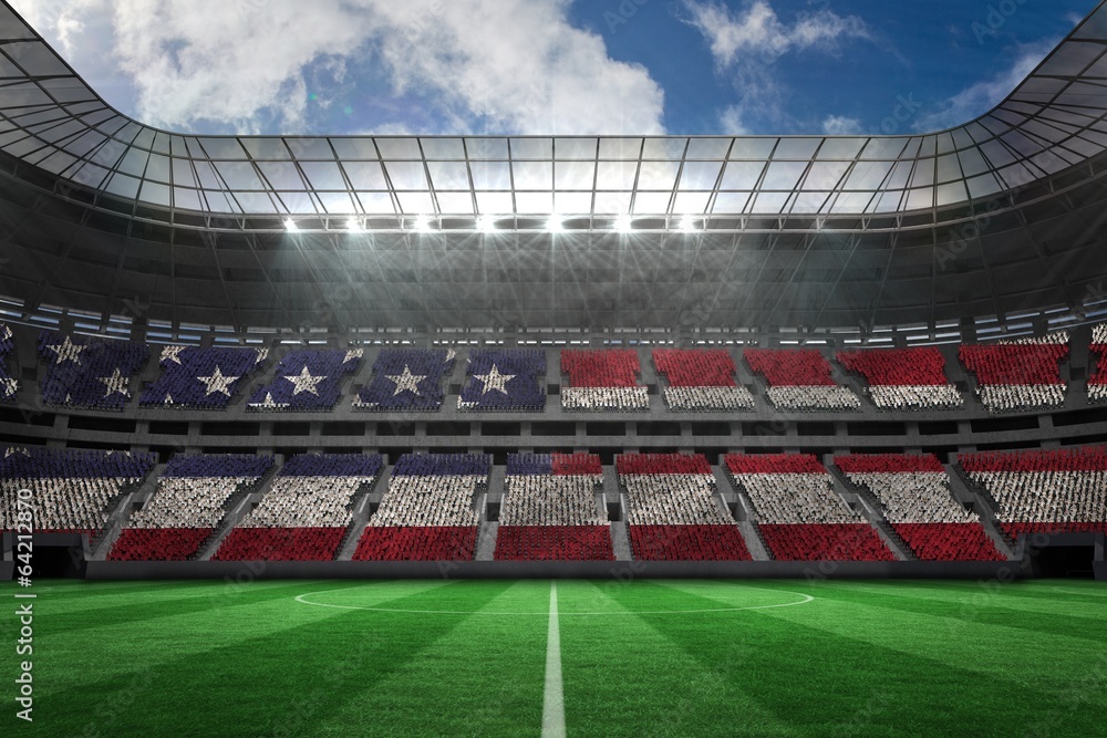 Aufkleber composite image of digitally generated american national flag