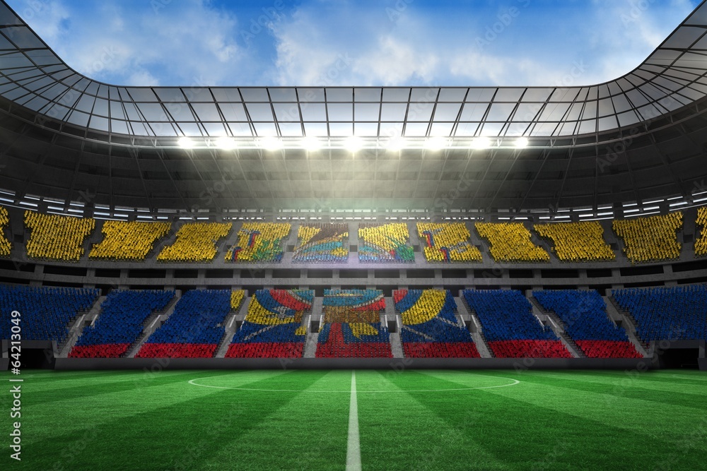 Poster Composite image of digitally generated ecuador national flag
