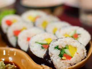 Gimbap or korean rice sushi