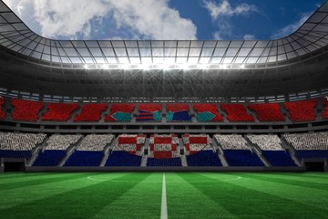 Obraz premium Composite image of digitally generated croatia national flag