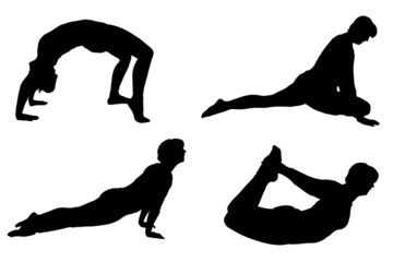 Vector silhouette of a woman.