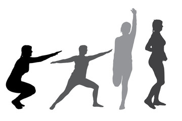 Vector silhouette of a woman.