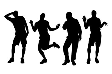 Vector silhouette of people.