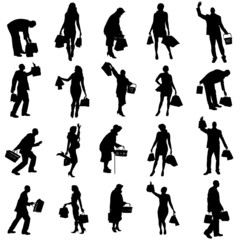 Vector silhouette of a people.
