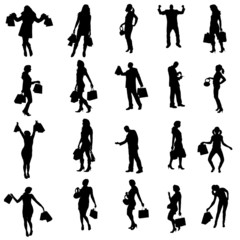 Vector silhouette of a people.