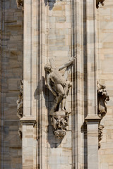 Duomo cathedral of Milan - facade detail