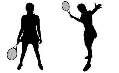 Vector silhouette of people.
