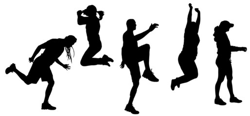 Vector silhouette of a people.