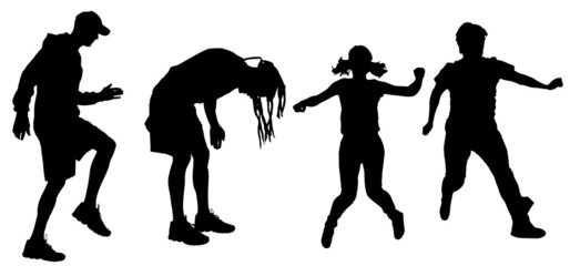 Vector silhouette of a people.