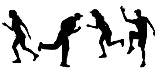 Vector silhouette of a people.