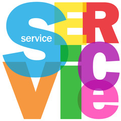 "SERVICE" Letter Collage (help hotline customer information)