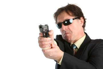 Fototapeta premium Man with a gun