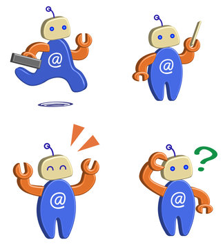 Robot of the at mark