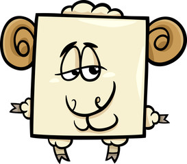 square ram cartoon illustration