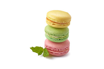 macaroons on white