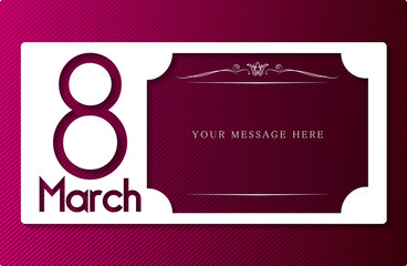 Vector Women's Day March 8 background