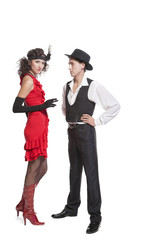Couple in retro style