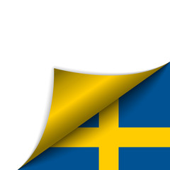 Sweden Country Flag Turning Page