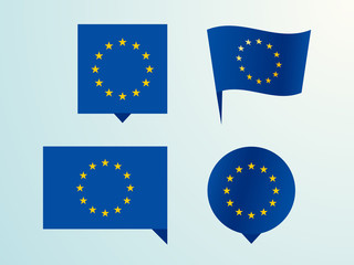 Obraz na płótnie Canvas Flag of the European Union as a pin