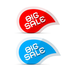Paper Big Sale Icons Illustration Isolated on White Background