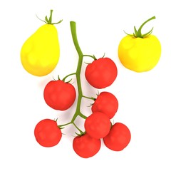 realistic 3d render of tomatoes