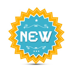 Paper Vector Sticker - Label with New Title