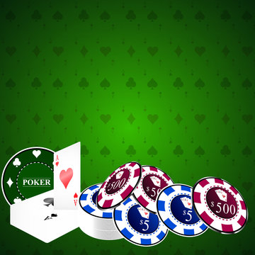 Poker backgrouns with gaming elements