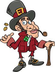 Leprechaun presenting