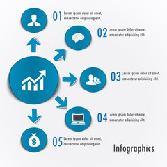 Infographics vector design template sticker #4