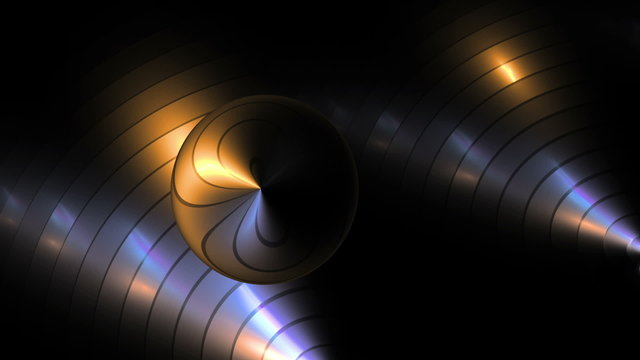 metallic circles in motion, seamless loop