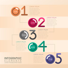 abstract pie chart infographics