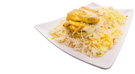 Chicken Kabsa Rice, a popular traditional Middle Eastern cuisine