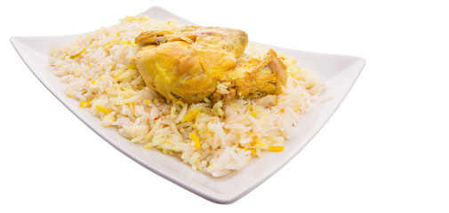Chicken Kabsa Rice, a popular traditional Middle Eastern cuisine
