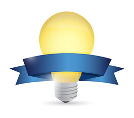 idea light bulb and ribbon illustration design