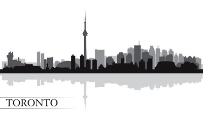 Toronto city skyline silhouette background - obrazy, fototapety, plakaty