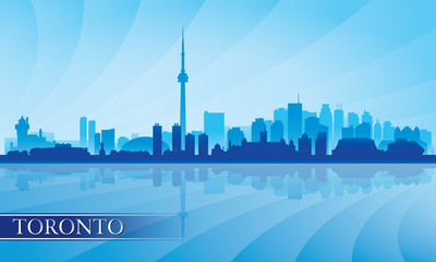 Toronto city skyline silhouette background - 64224838