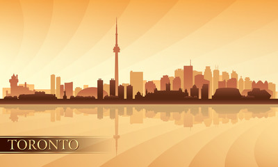Naklejka premium Toronto panoramę miasta sylwetka tło