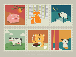 Stamps of mammal animals-3