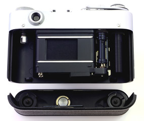 Retro camera isolated on white