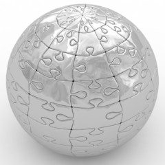 Illustration spherical puzzle