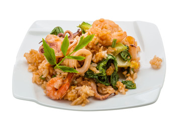 Rice with seafood