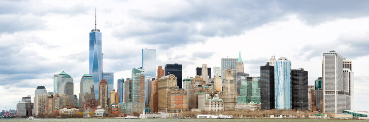Fototapeta na wymiar Lower Manhattan Panorama NYC