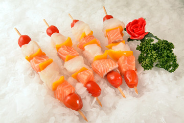 brochette saumon cabillaud