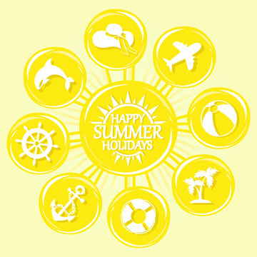 sun and summer icons