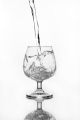 wine glass with water