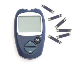 Glucometer and the test strips