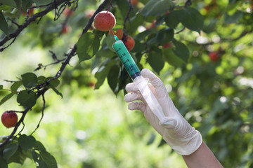 Pesticide injected into fruit