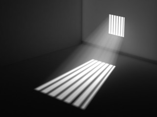 Light through the latticed prison window